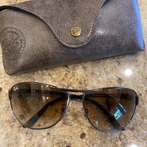 RAY BAN 3342 004/51 Sunglasses Gunmetal Gray/Brown